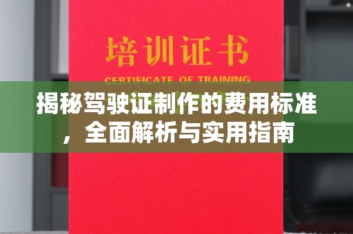 沧州揭秘驾驶证制作的费用标准，全面解析与实用指南