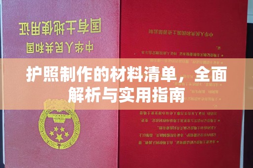 沧州护照制作的材料清单，全面解析与实用指南